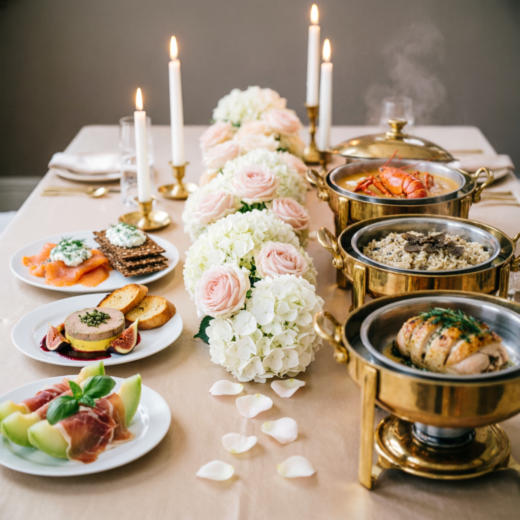 Elegant catering spread